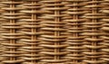 Front-facing texture of woven wicker surface, natural reed pattern tightly arranged Royalty Free Stock Photo