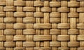 Front-facing texture of woven wicker surface, natural reed pattern tightly arranged Royalty Free Stock Photo