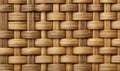 Front-facing texture of woven wicker surface, natural reed pattern tightly arranged Royalty Free Stock Photo