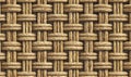 Front-facing texture of woven wicker surface, natural reed pattern tightly arranged Royalty Free Stock Photo