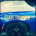 Front fencer on state trooper car