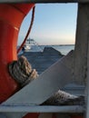 The front of the ferry crossing at the port of Balikpapan, Indonesia