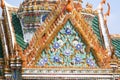 Front of flower roof at the King Palace in Bangkok Royalty Free Stock Photo