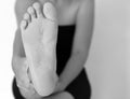 Front Foot Woman Royalty Free Stock Photo