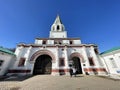 Moscow, Russia, March, 19, 2023. Front gate. Listed building 1672-1673 years built. Kolomenskoye