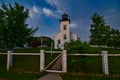 Front gate Sand point lighthouse at dusk Escanaba MI