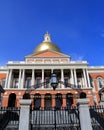 Front gates of Massachusetts State House Royalty Free Stock Photo