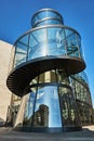 Front of the German Historic Museum in Berlin showing the small tower near the entrance