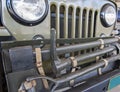 Front grille of an old army jeep Royalty Free Stock Photo