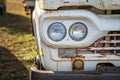 Front And Head Lights Of Rusted Truck Royalty Free Stock Photo