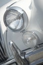 Front headlight of a classic british car