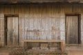 Front of Hill tribe Home made from bamboo. Royalty Free Stock Photo