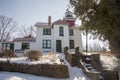 Front of historic Grand Traverse Lighthouse, Traverse City, Mich