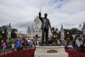 Front horizonal view of Walt Disney and Mickey Mouse Partners statue Royalty Free Stock Photo