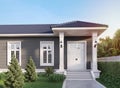Front house entrance 3d render Royalty Free Stock Photo