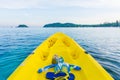 In front of kayaking in sea at Lipe island Royalty Free Stock Photo