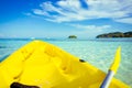 In front of kayaking in sea at Lipe island Royalty Free Stock Photo