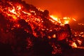 Lava flow on Etna Volcano