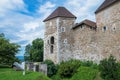 Front of the Ljubljana Castle with statue, Slovenia