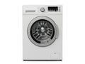 Front load washing machine isolated on white background Royalty Free Stock Photo