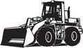 Front Loader Heavy Equipment Vector Illustration Royalty Free Stock Photo