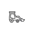 Front loader line icon Royalty Free Stock Photo