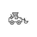 Front loader line icon Royalty Free Stock Photo