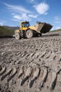 Front Loader in the mountains of Eastern Siberia / Earthworks / Mining Royalty Free Stock Photo