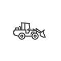 Front Loader truck line icon Royalty Free Stock Photo