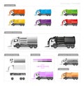 Front loader trucks vector illustration Royalty Free Stock Photo