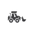 Front loader vector icon Royalty Free Stock Photo