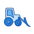 Front loader line icon. Royalty Free Stock Photo