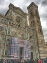 The Duomo at Florence with dramatic cloudy sky Royalty Free Stock Photo
