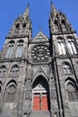 Facade of Notre Dame de l`Assomption cathedral in Clermont-Ferrand Royalty Free Stock Photo
