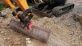 Small digger used in construction sites Royalty Free Stock Photo