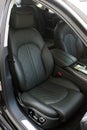 Front luxury car seat. black. Royalty Free Stock Photo