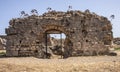 Front of main entrance to public baths at Aptera, Crete Royalty Free Stock Photo