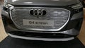 Front mask of german compact luxury battery electric crossover SUV car Audi Q4 e-tron Royalty Free Stock Photo