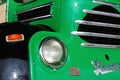 Front mask of veteran Eastern Germany truck Robur Garant 32 Diesel, light green colour Royalty Free Stock Photo