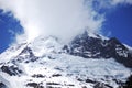 In front of me is a huge, beautiful and spectacular snow mountain glacier