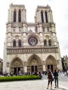 Two womens looking at Notre Dame de Paris