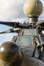 Front of an military attack helicopter Royalty Free Stock Photo