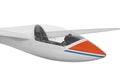 Front of a modern glider isolated. Royalty Free Stock Photo