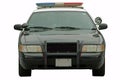 Police Car Front Isolated on a White Background Royalty Free Stock Photo