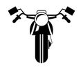 front motorcycle silhouette Royalty Free Stock Photo