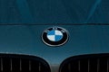 Front on a new car BMW 525, f11 whit raindrops Royalty Free Stock Photo