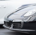 Front nose area of a Porsche 911 carrera sports car