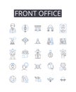 Front office line icons collection. Loyalty, Devotion, Persistence, Dedication, Resilience, Devotion, Steadfastness