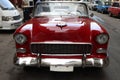 Front of an old American car in Havana, Cuba Royalty Free Stock Photo