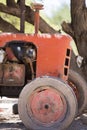 Front of old farm tractor abandoned in Salta Argentina Royalty Free Stock Photo